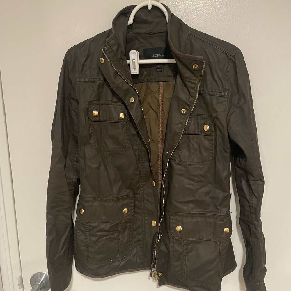 J. Crew utility jacket army green